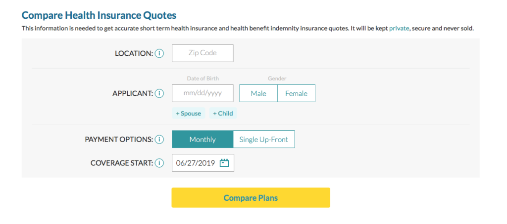 Seguro Medico en Texas Compare online short term temporary health insurance quotes online Compare planes de seguro medico en Texas